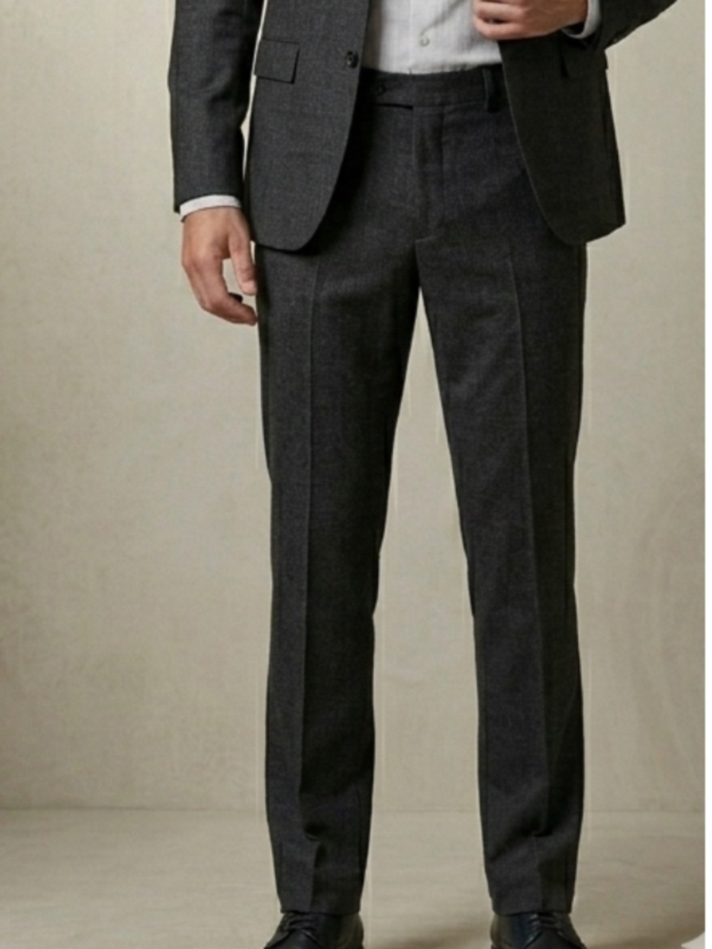 Ted Baker Men's Modern Fit Stretch office LightW dress Pants Charcoal Grey 38x30